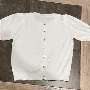 White cardigan